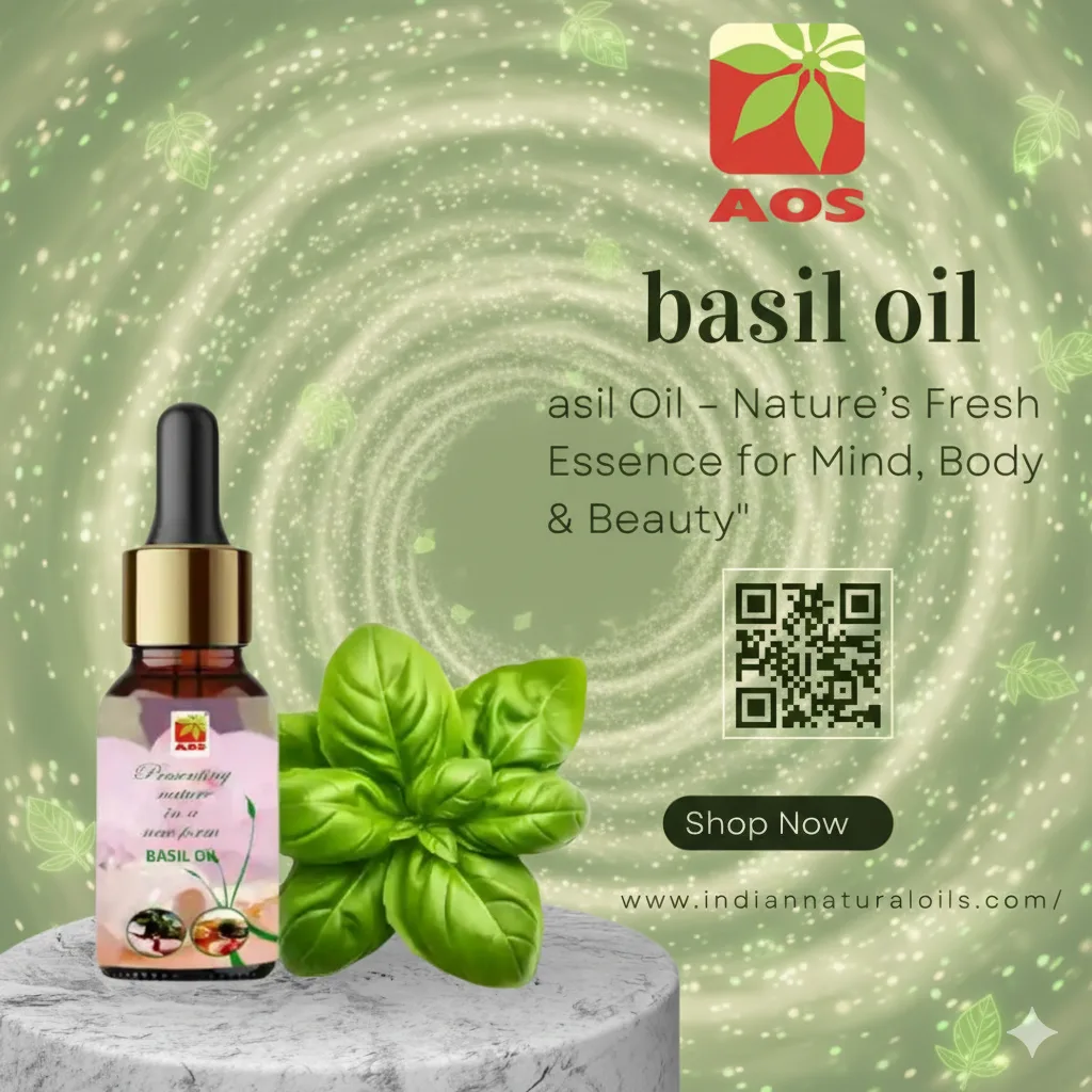 Basil Oil for Cosmetics & Skincare Products
