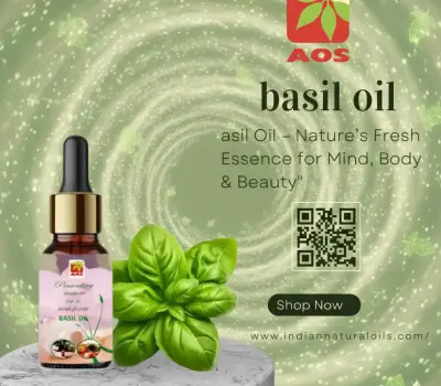Basil Oil for Cosmetics & Skincare Products