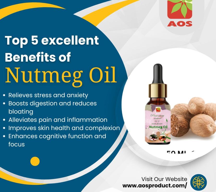 Nutmeg Oil 100% Natural Pure Essential Oil